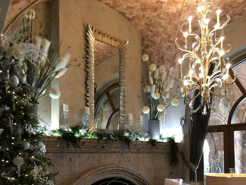 Christmas decorations in Living Room